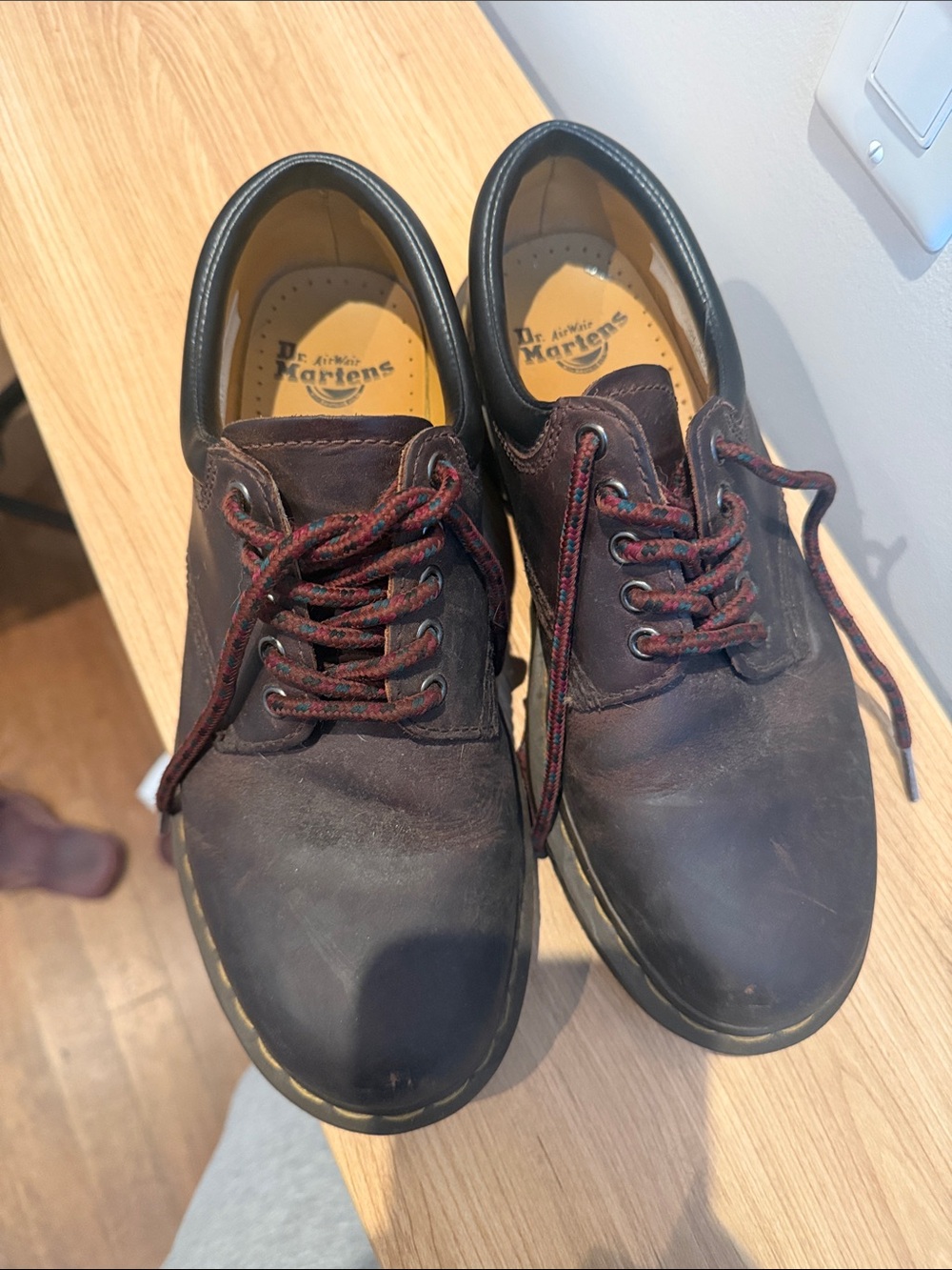 Dr. Martens Men's Dark Brown Leather 5-Eye Oxford Shoes